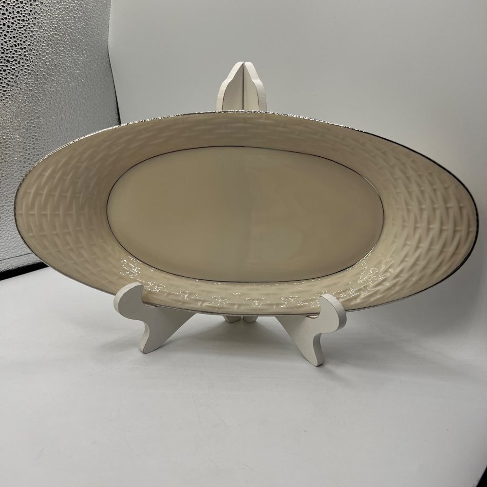 Lenox China Basket Weave Bread Tray